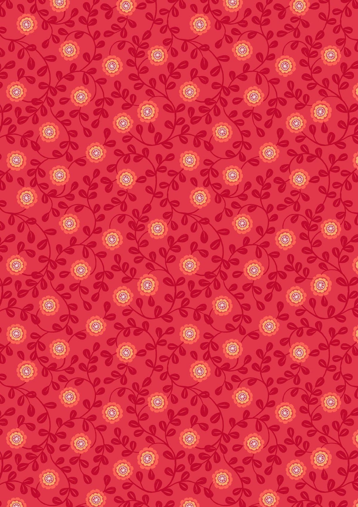 Lewis & Irene Little Matryoshka Fabric Collection Matryoshka Floral on Red A569.2