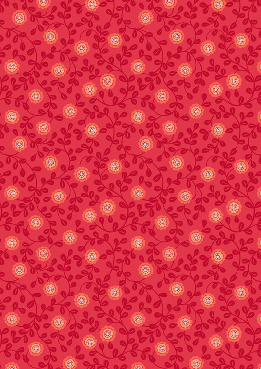 Lewis & Irene Little Matryoshka Fabric Collection Matryoshka Floral on Red A569.2