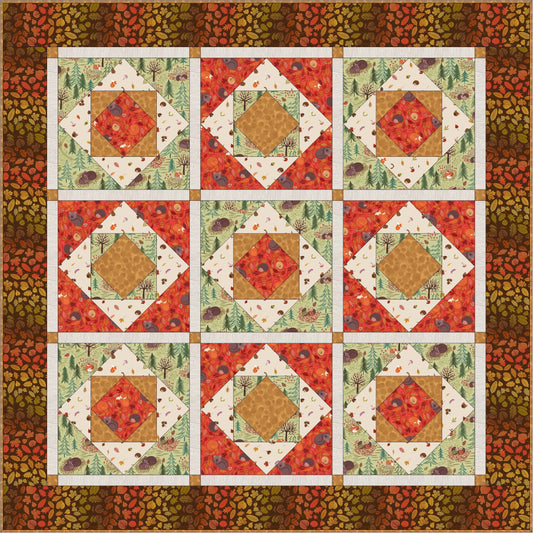 Lewis & Irene A Winter Nap Fabric Collection Quilt Kit #3 Finished Size 48”x48”