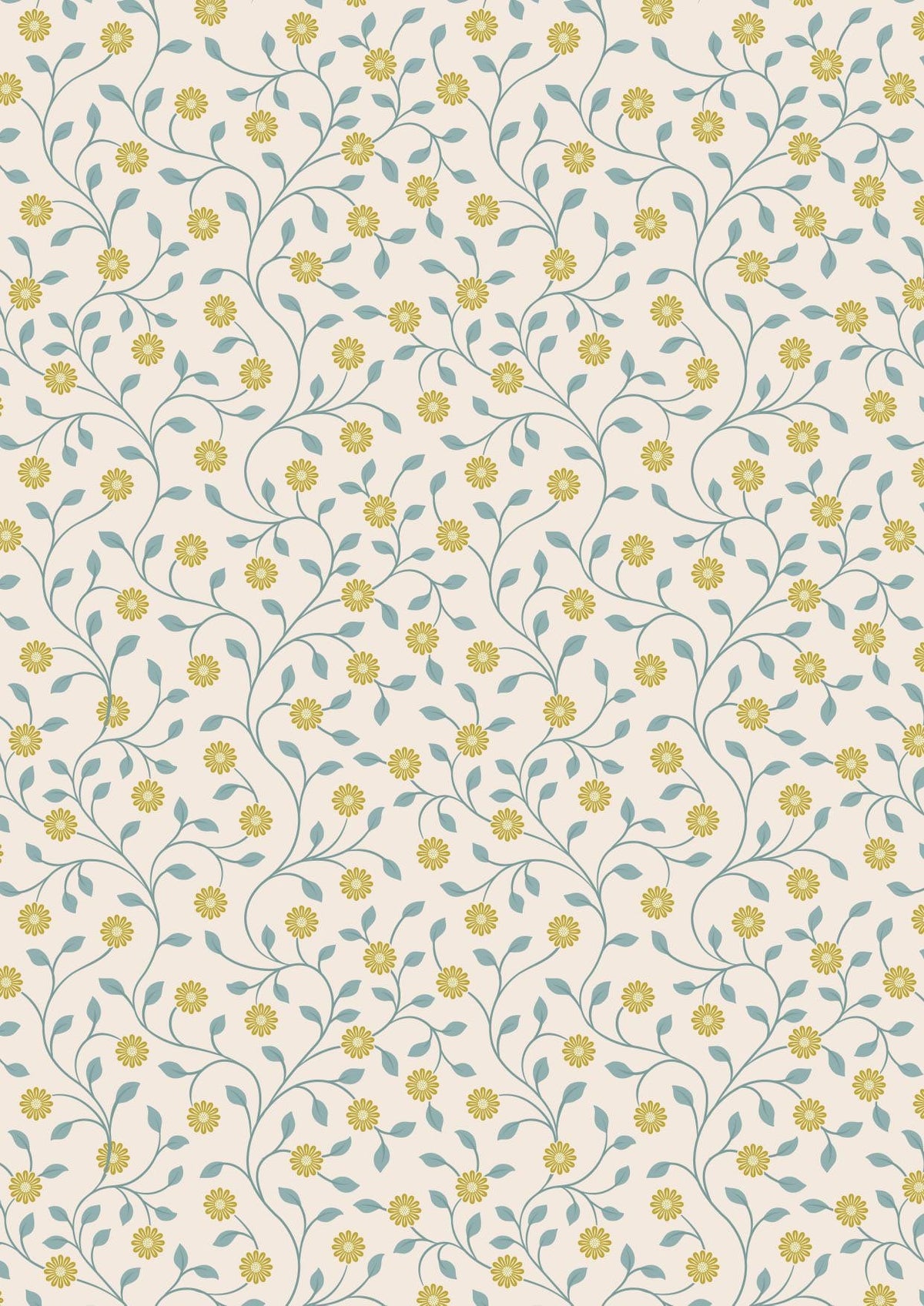 Lewis & Irene Wintertide Fabric Collection Metallic Gold Flowers on Cream Premium 100% Cotton Quilt Shop Quality Fabrics