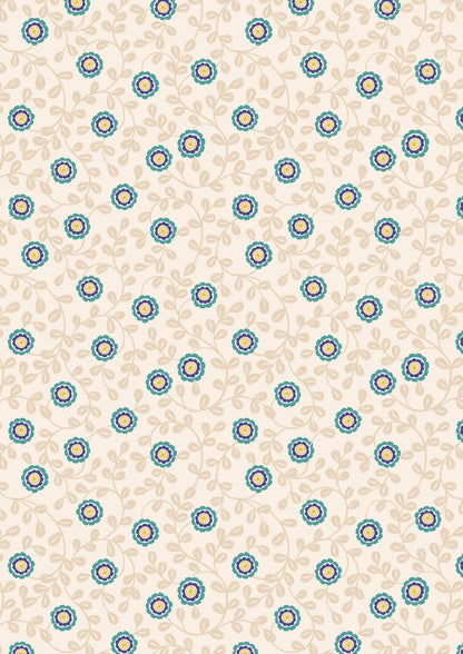 Lewis & Irene Little Matryoshka Fabric Collection Matryoshka Floral on Cream A569.1