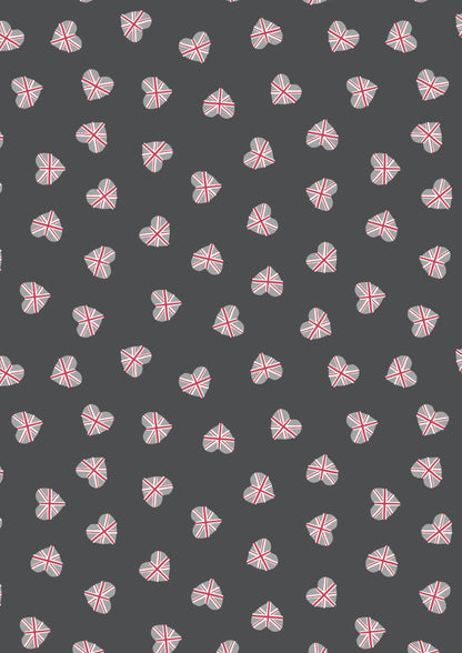 Lewis & Irene Jubilee Fabric Collection Union Jack Hearts on Black A345.3