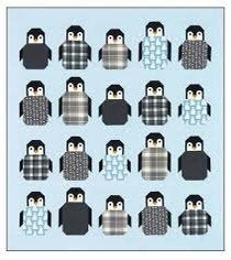 Elizabeth Hartman Penguin Party Pattern - 3 Size Variations Per Pattern
