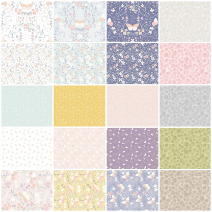 Lewis & Irene Heart of Summer Fabric Collection Petal Play on Light Blush Pink CC4.2