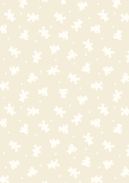 Lewis & Irene Tiny Tonals Fabric Collection Bears Cream on Cream Premium 100% Cotton Quilt Shop Quality Fabrics