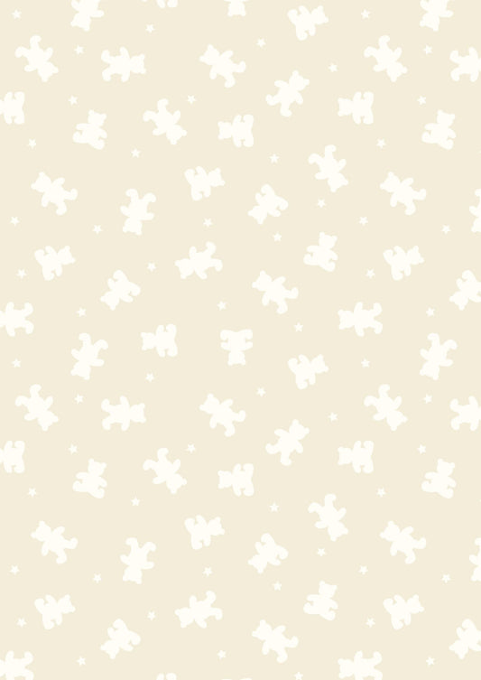 Lewis & Irene Tiny Tonals Fabric Collection Bears Cream on Cream Premium 100% Cotton Quilt Shop Quality Fabrics