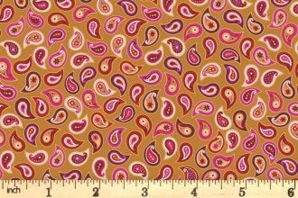 Lewis & Irene Soraya Fabric Collection Small Paisley on Yellows Premium 100% Cotton Quilt Shop Quality Fabrics