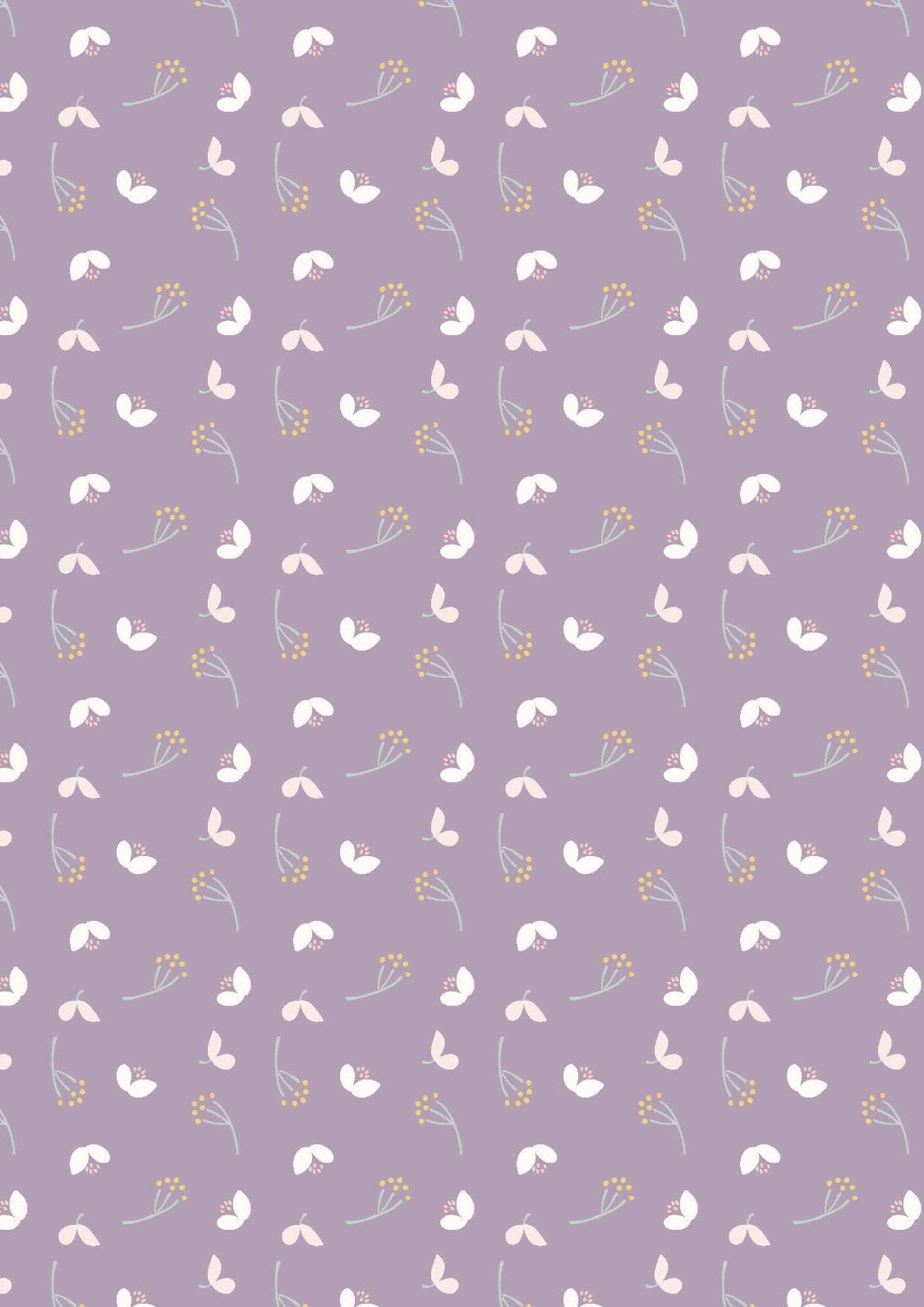 Lewis & Irene Heart of Summer Fabric Collection Petal Play on Purple CC4.3