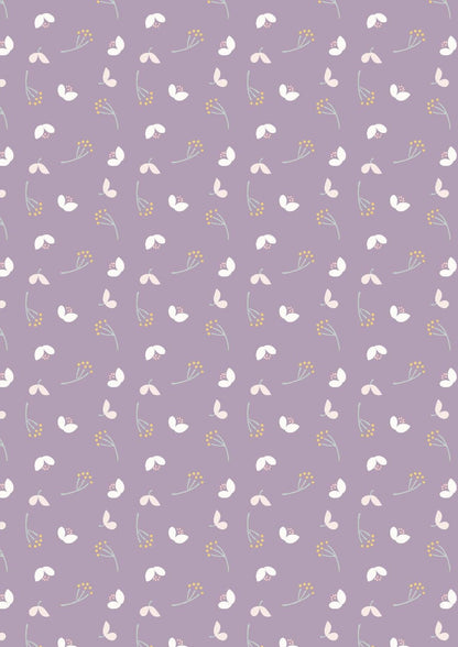 Lewis & Irene Heart of Summer Fabric Collection Petal Play on Purple CC4.3