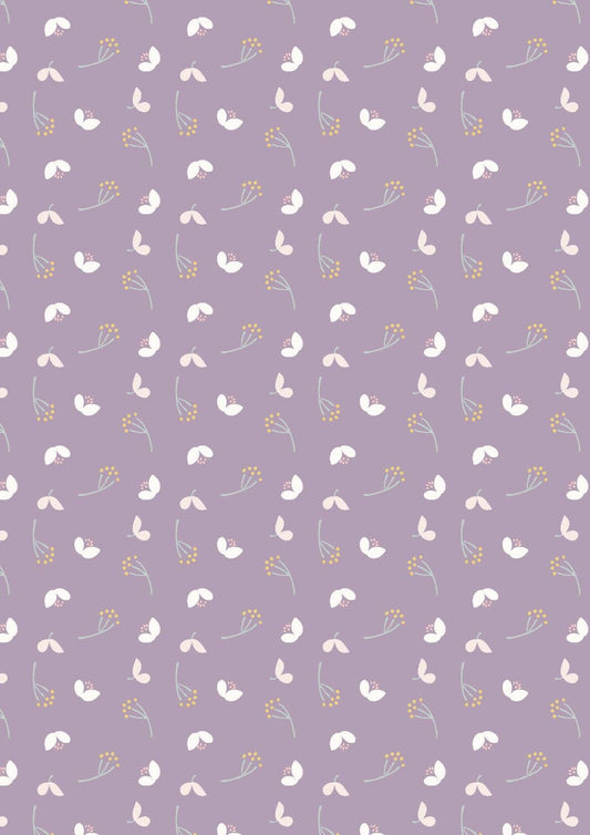 Lewis & Irene Heart of Summer Fabric Collection Petal Play on Purple CC4.3