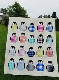 Elizabeth Hartman Penguin Party Pattern - 3 Size Variations Per Pattern