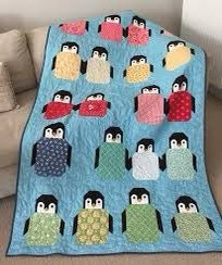 Elizabeth Hartman Penguin Party Pattern - 3 Size Variations Per Pattern