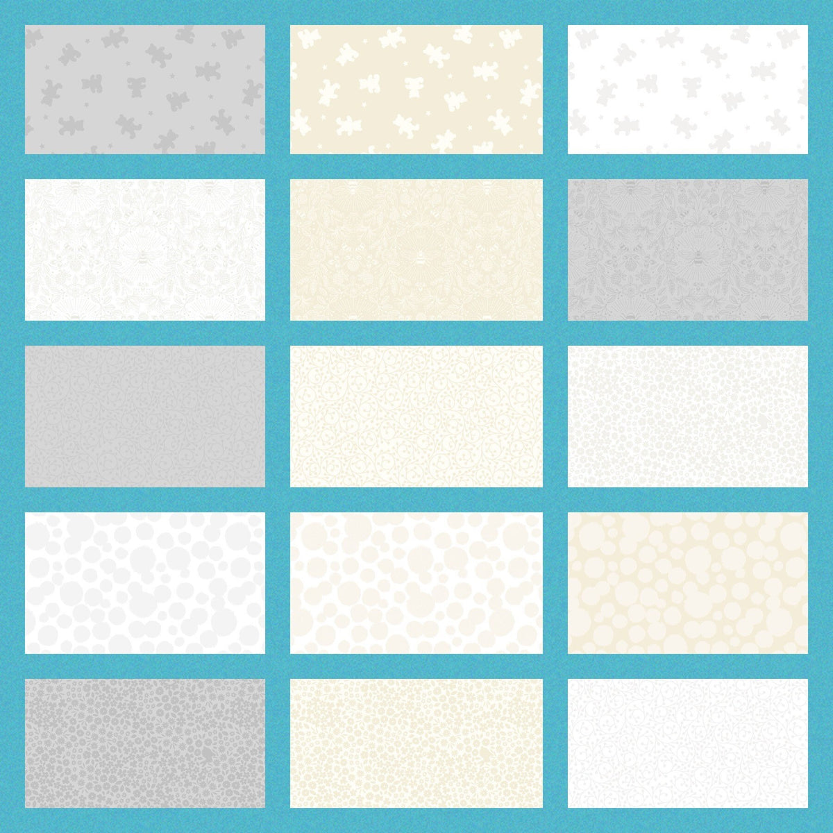 Lewis & Irene Tiny Tonals Fabric Collection Deconstructed Bumbleberries Cream on Dark Cream Premium 100% Cotton Quilt Shop Quality Fabrics