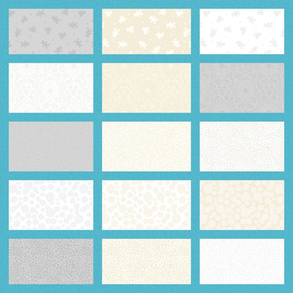 Lewis & Irene Tiny Tonals Fabric Collection Deconstructed Bumbleberries Cream on Dark Cream Premium 100% Cotton Quilt Shop Quality Fabrics