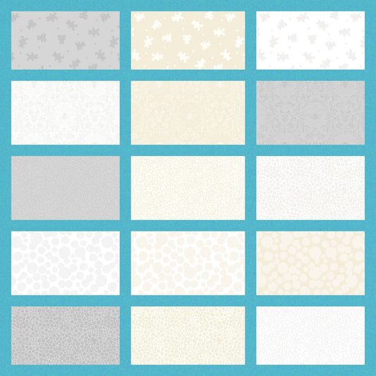 Lewis & Irene Tiny Tonals Fabric Collection Deconstructed Bumbleberries Cream on Dark Cream Premium 100% Cotton Quilt Shop Quality Fabrics
