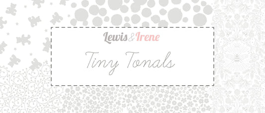 Lewis & Irene Tiny Tonals Fabric Collection Bell Flowers Dark Cream on Cream TT7.2 Authentic Premium 100% Cotton Fabrics