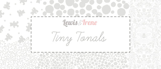 Lewis & Irene Tiny Tonals Fabric Collection Floral Garden White on White TT10.1 Authentic Premium 100% Cotton Fabrics