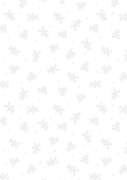 Lewis & Irene Tiny Tonals Fabric Collection Bears White on White Premium 100% Cotton Quilt Shop Quality Fabrics