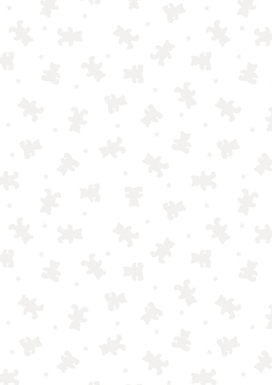Lewis & Irene Tiny Tonals Fabric Collection Bears White on White Premium 100% Cotton Quilt Shop Quality Fabrics