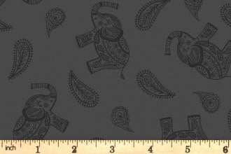 Lewis & Irene Soraya Fabric Collection Elephants on Black Authentic Premium 100% Cotton Quilt Shop Quality Fabrics