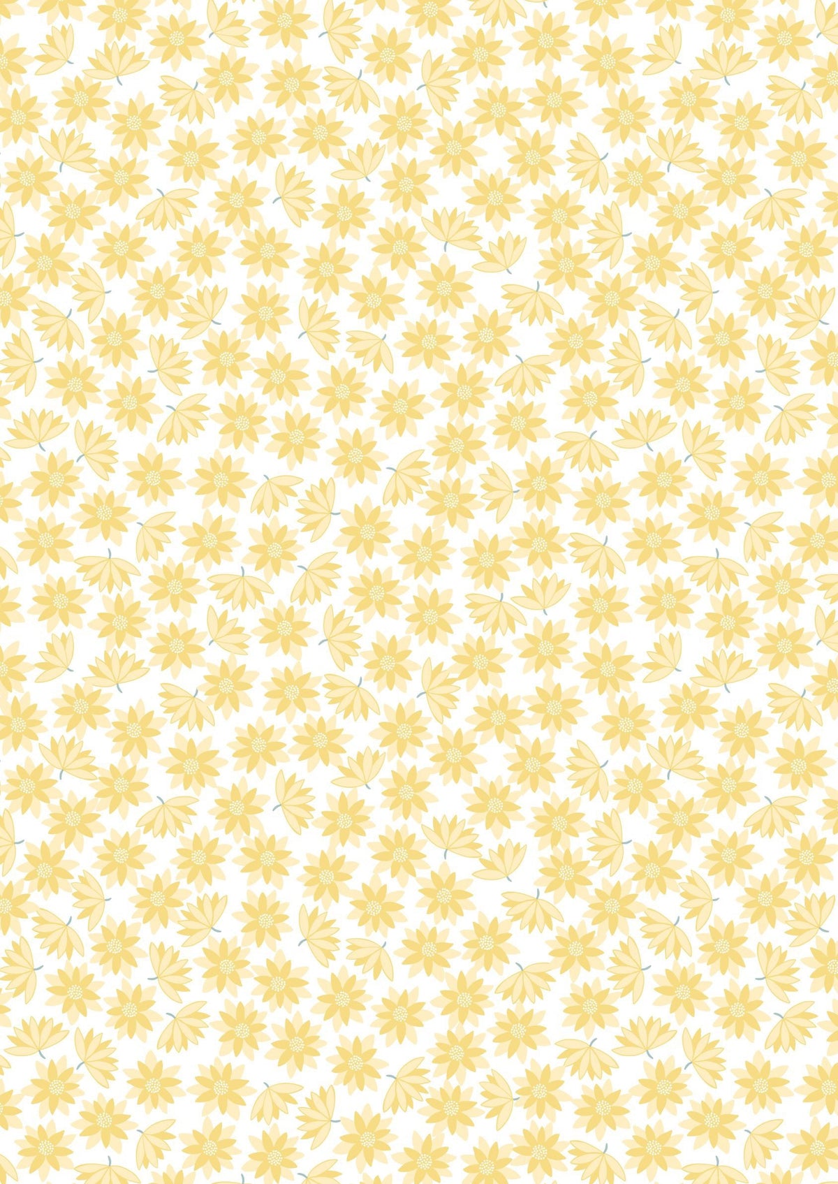 Lewis & Irene On The Lake Fabric Collection Yellow Lillies on Cream Premium 100% Cotton Quilt Shop Quality fabrics