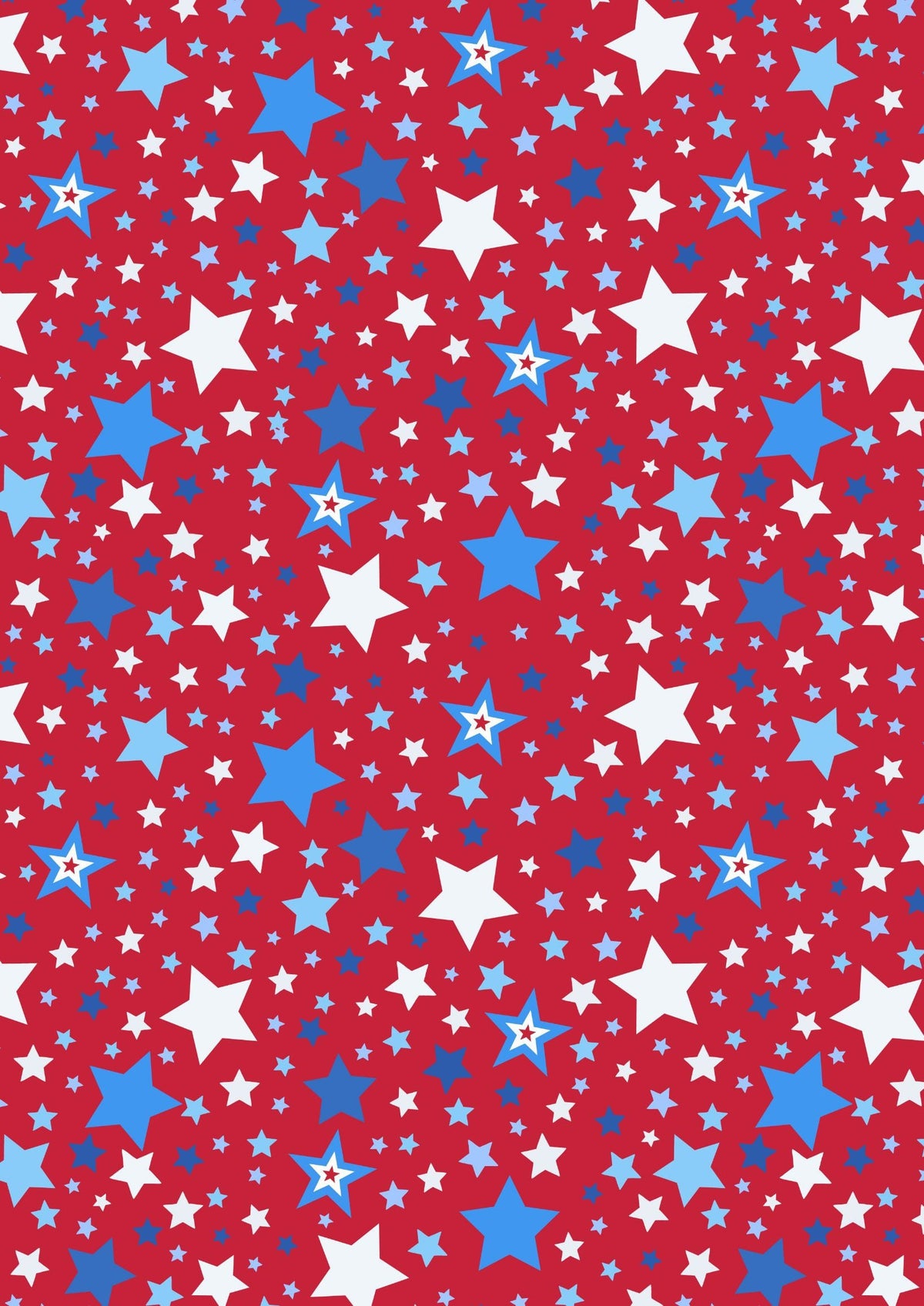 Lewis & Irene Americana Fabric Collection Stars on Red Authentic Premium 100% Cotton Quilt Shop Quality Fabrics