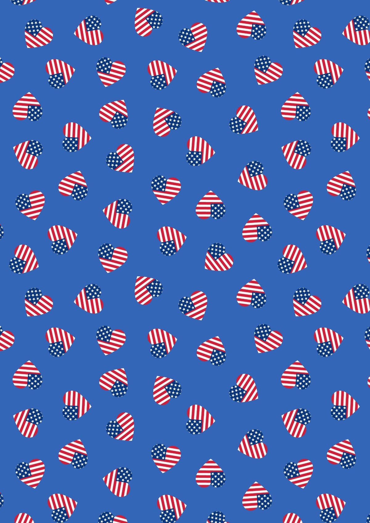 Lewis & Irene Americana Fabric Collection American Hearts on Blue Authentic Premium 100% Cotton Quilt Shop Quality Fabrics