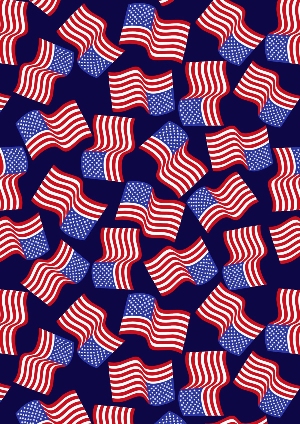Lewis & Irene Americana Fabric Collection American Flags on Dark Blue Authentic Premium 100% Cotton Quilt Shop Quality Fabrics