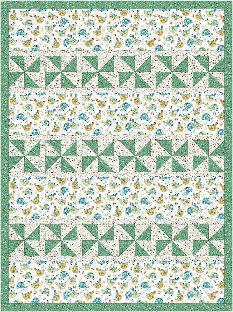Fabric Cafe Happy Go Lucky Quilt Pattern Finished Size 44”x59”