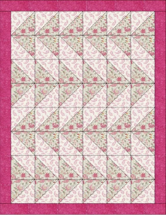 Fabric Cafe Dancing Geese Quilt Pattern Finished Size 46”x58”