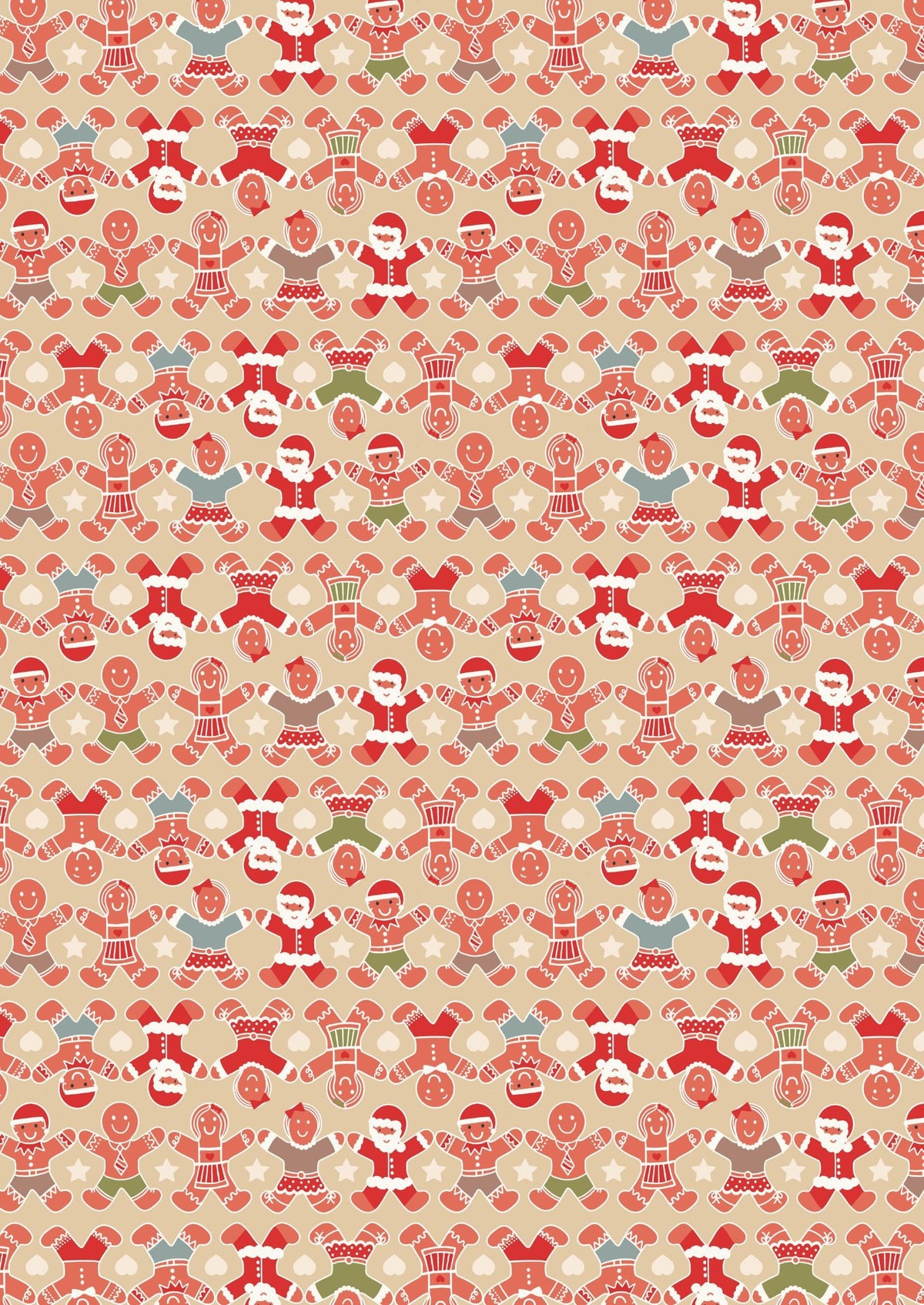 LAST BOLT!! Lewis & Irene Gingerbread Season Fabric Collection Gingerbread People on Butterscotch Authentic Premium 100% Cotton Fabrics