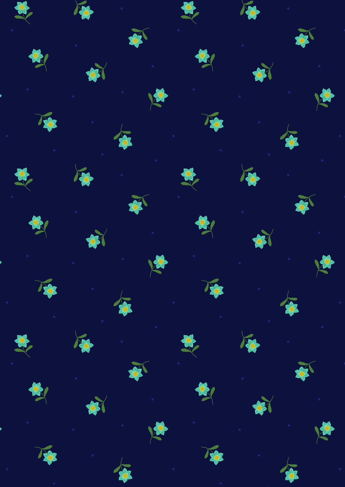 Lewis & Irene Hibiscus Hummingbird Fabric Collection Little Flowers on Dark Navy A594.3