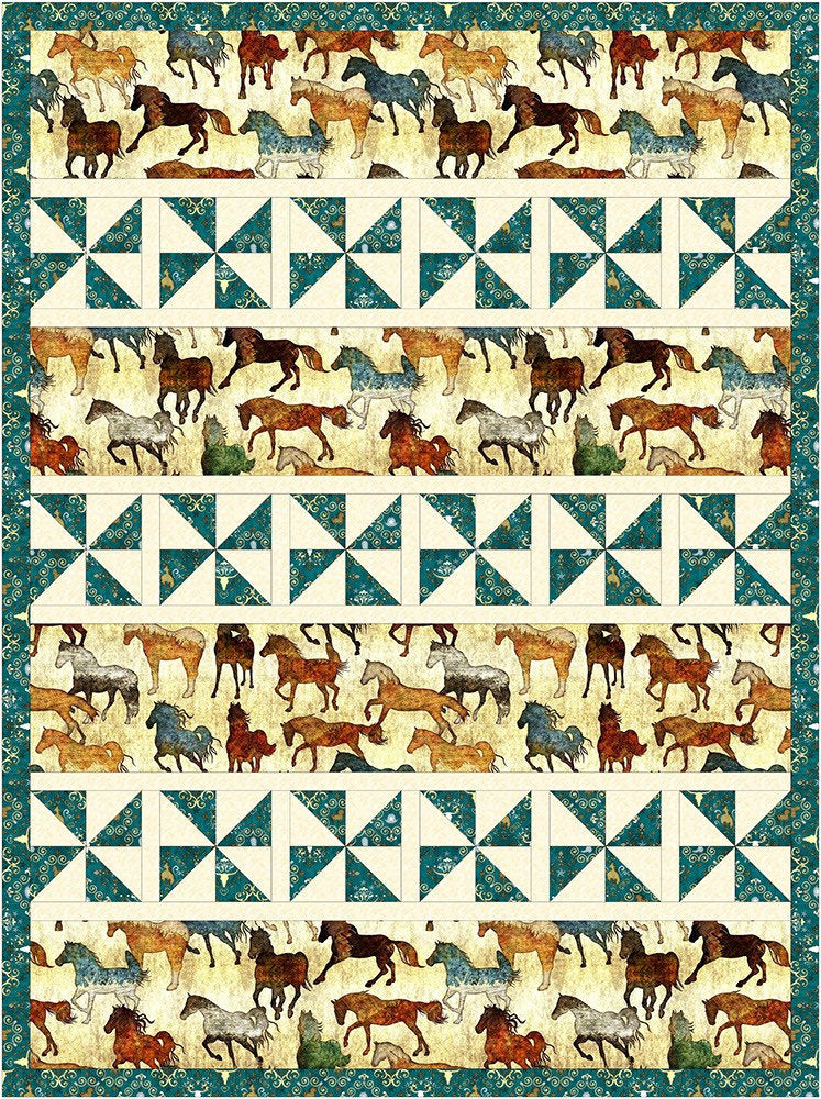 Fabric Cafe Happy Go Lucky Quilt Pattern Finished Size 44”x59”