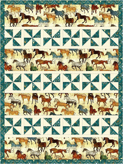 Fabric Cafe Happy Go Lucky Quilt Pattern Finished Size 44”x59”