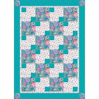 Fabric Cafe Garden Path Quilt Pattern Finished Size 45”x63”