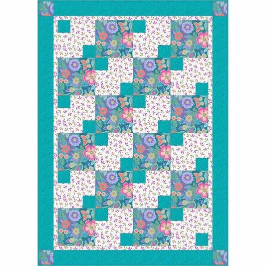 Fabric Cafe Garden Path Quilt Pattern Finished Size 45”x63”