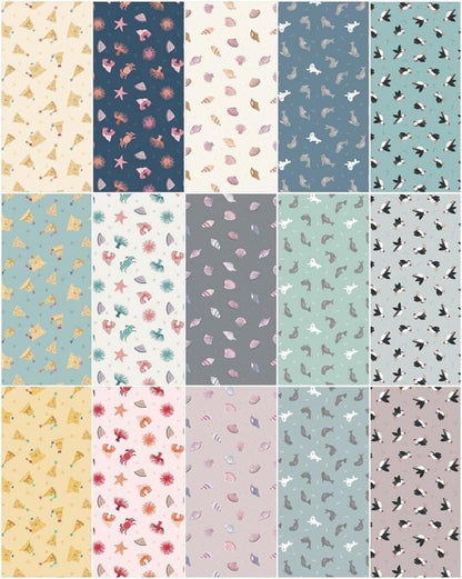 Lewis & Irene Small Things By The Sea Fabric Collection 42 Piece 10” Squares Scrumptious Layer Cake Premium 100% Cotton Fabrics