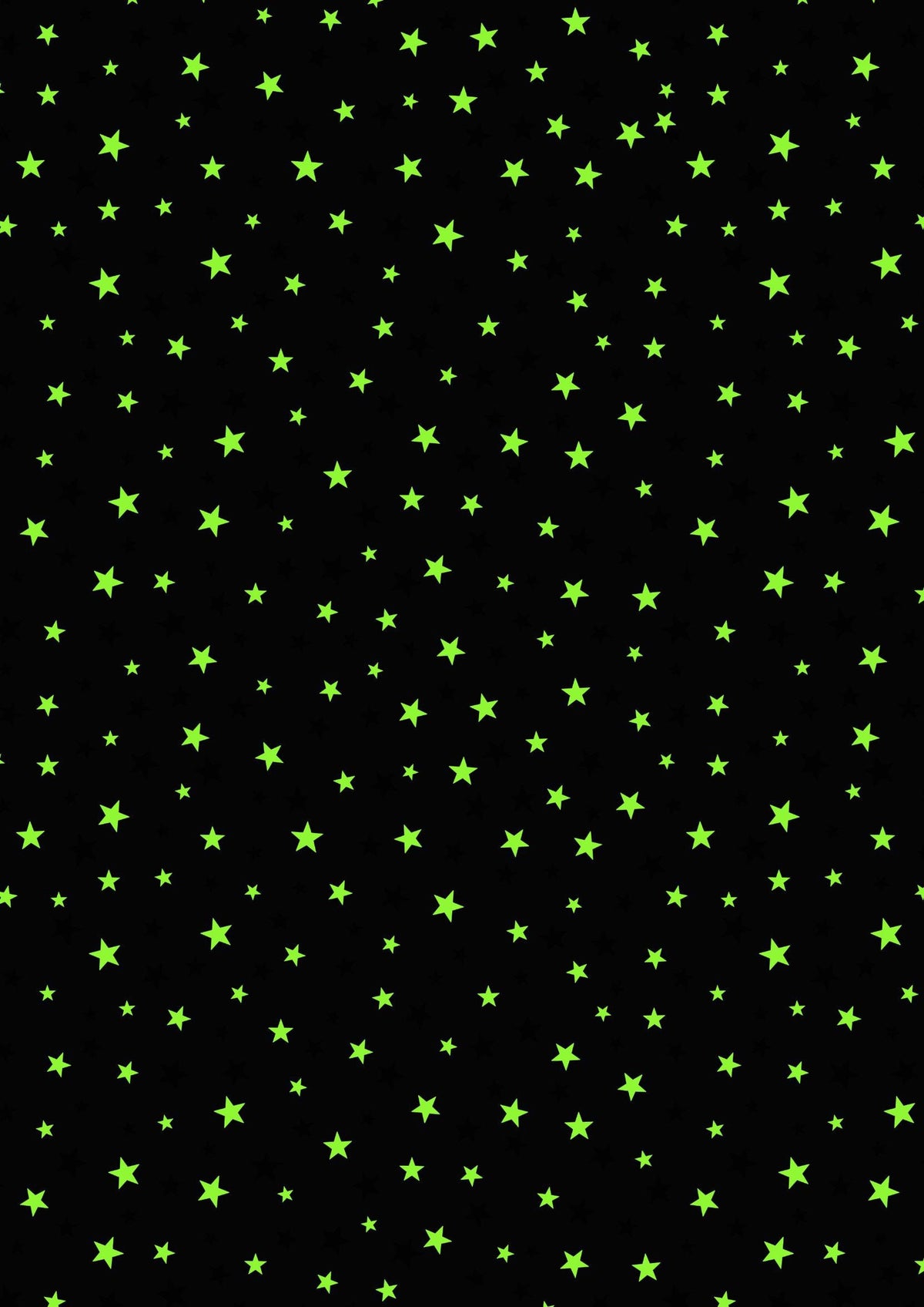 END OF BOLT 10" Glow-In-The-Dark Lewis & Irene Haunted House Fabric Collection Glowing Dark Stars on Spooky Blue A600.1