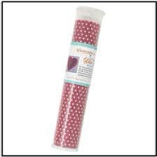 Kimberbell Kimberbellishments 19.5”x7.5” Polka Dot Appliqué Glitter Sheet - Silver/Pink