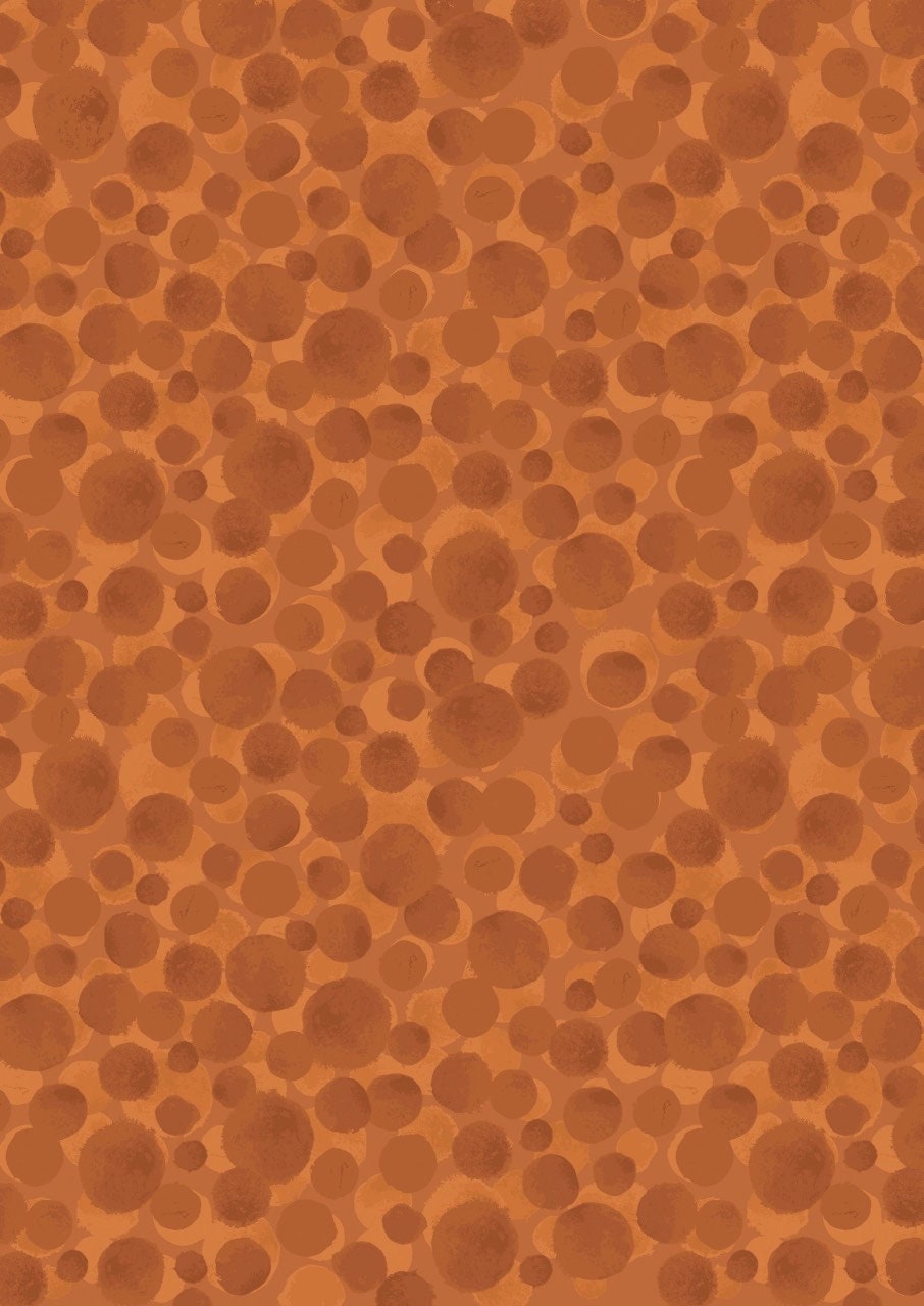 Lewis & Irene Bumbleberries Blenders Fabric Collection Pumpkin Spice BB321 Authentic Premium 100% Cotton Fabrics