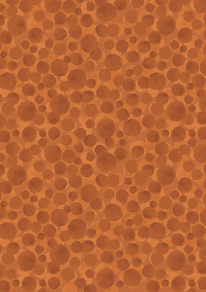 Lewis & Irene Bumbleberries Blenders Fabric Collection Pumpkin Spice BB321 Authentic Premium 100% Cotton Fabrics