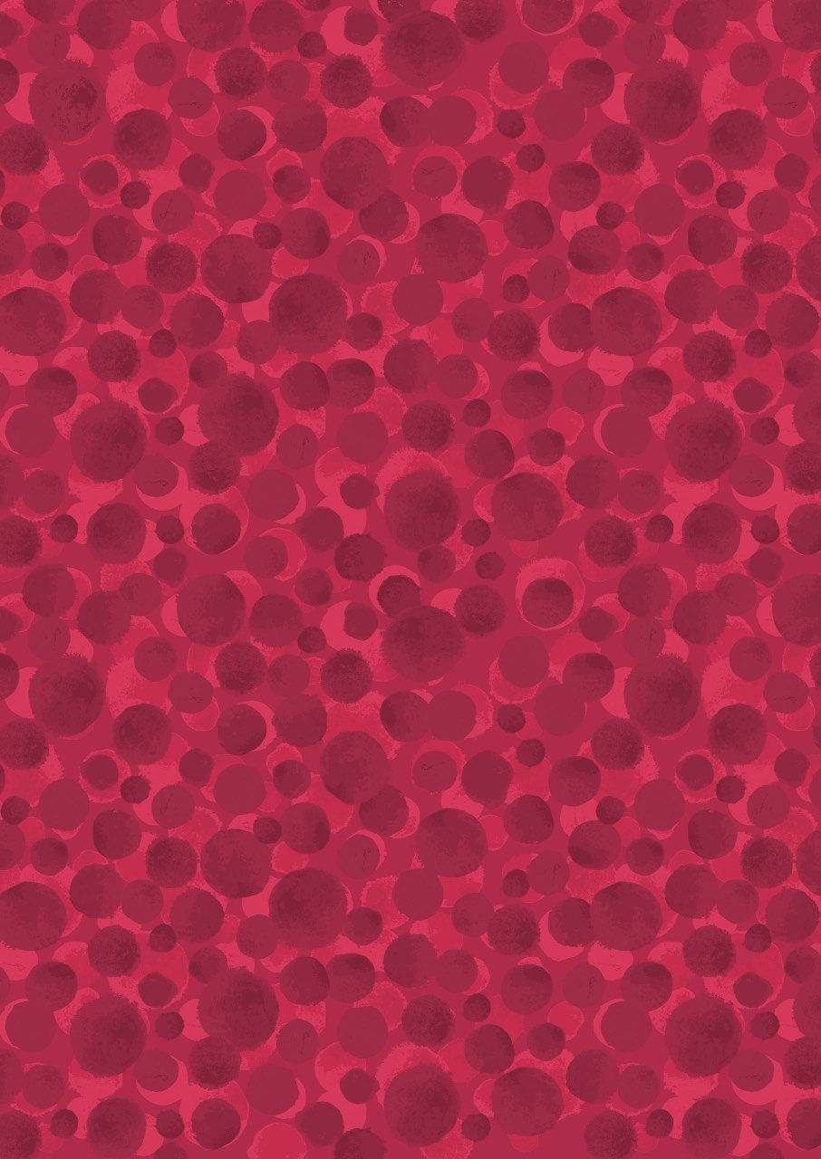 Lewis & Irene Bumbleberries Blenders Fabric Collection Berry Red BB322 Authentic Premium 100% Cotton Quilt Shop Quality Fabrics