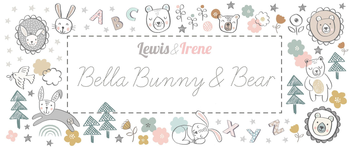 Lewis & Irene Bella Bunny and Bear Fabric Collection Yellow Check A646.2