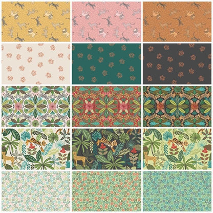 Lewis & Irene Panthera Fabric Collection Jungle Fern on Light Jade Premium 100% Cotton Quilt Shop Quality Fabrics