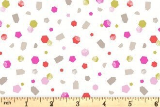 Lewis & Irene Hann’s House Fabric Collection Shapes on White