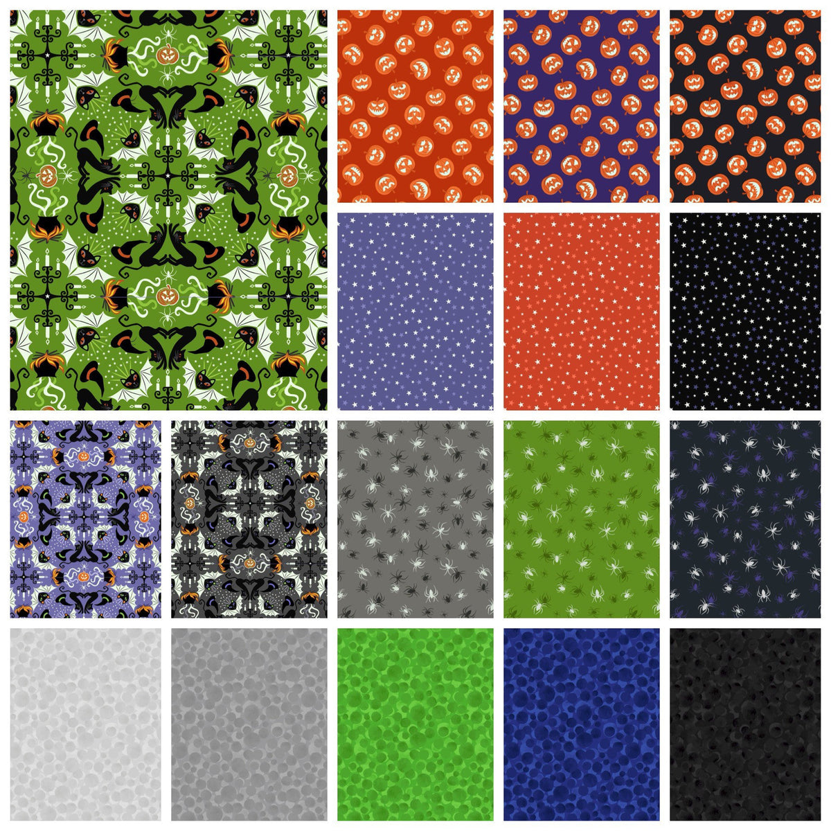 END OF BOLT 10" Glow-In-The-Dark Lewis & Irene Haunted House Fabric Collection Glowing Dark Stars on Spooky Blue A600.1