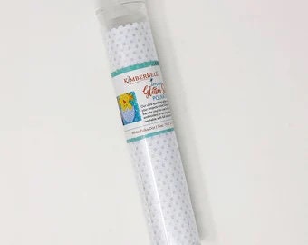 Kimberbell Kimberbellishments 19.5”x7.5” Polka Dot Appliqué Glitter Sheet - White
