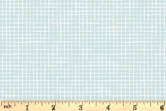 Lewis & Irene Bella Bunny and Bear Fabric Collection Pale Blue Check A646.3
