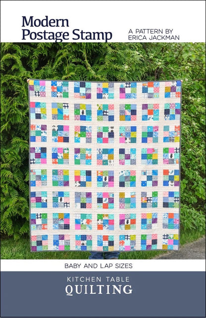 LIMITED EDITION Kitchen Table Quilting Modern Postage Stamp Quilt Kit Featuring Riley Blake To Grandmother's House Fabric Collection 54"x62"
