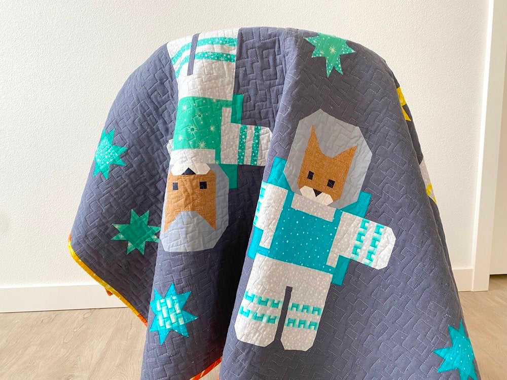 Elizabeth Hartman Cats in Space Pattern - 2 Size Variations Per Pattern